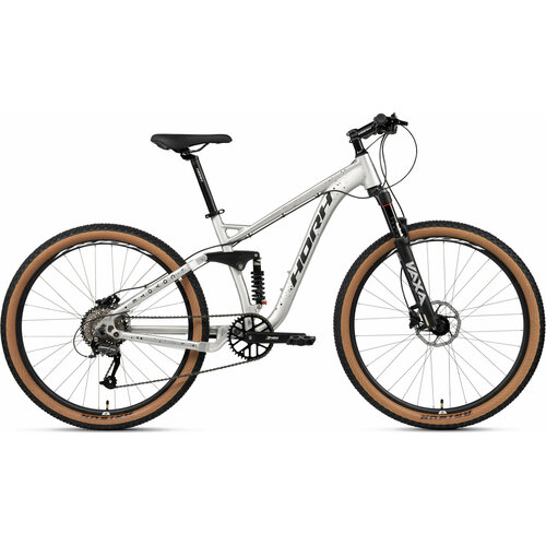 Велосипед горный двухподвес HORH COYOTE CYHD 7.1 27.5 (2023), алюминиевая рама, оборудование Shimano Altus, 9 скоростей, дисковые гидравлические тормоза, цвет Polished Aluminium, размер рамы 17, на рост 170-180 см
