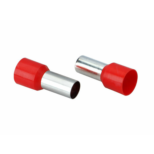 Клемма-втулка металлическая Aura APT-010R 50 мм2 цвет красный 10 шт 1085₽