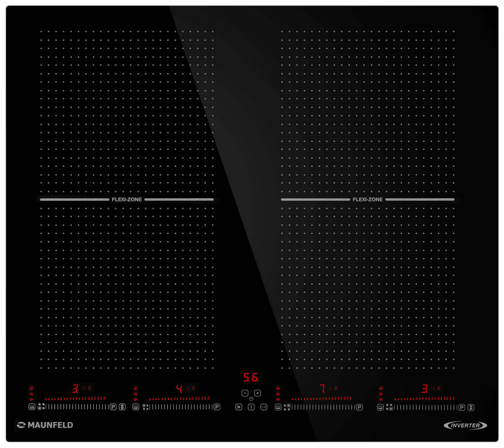 Электрическая варочная панель Maunfeld CVI594SF2BK Inverter 59 см, 4 конфорки стеклокерамика, черный