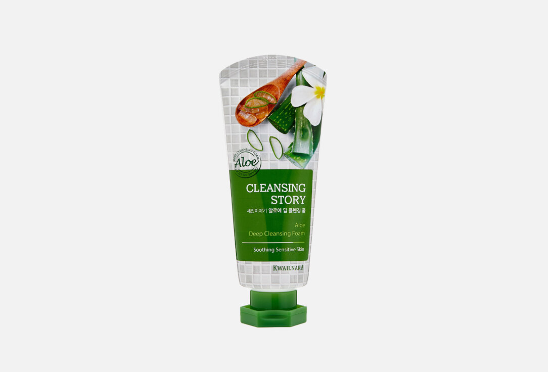 Очищающая пенка для умывания лица Welcos CLEANSING STORY Aloe Deep Cleansing Foam х / вес 120 г