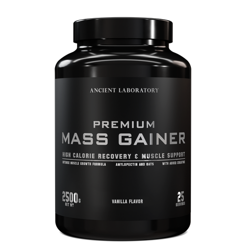 Гейнер для набора мышечной массы, Premium Mass Gainer 2500 гр белково-углеводный, Ancient Laboratory, ваниль гейнер stacker2 ultra mass xtreme ваниль 4000 гр для набора массы