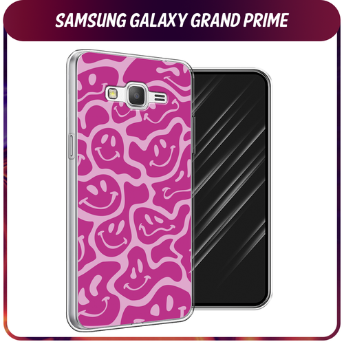 Силиконовый чехол на Samsung Galaxy Grand Prime/J2 Prime / Самсунг Галакси Grand Prime/J2 Prime Расплывчатые смайлики розовые силиконовый чехол на samsung galaxy grand prime j2 prime самсунг галакси grand prime j2 prime загрузка творения прозрачный