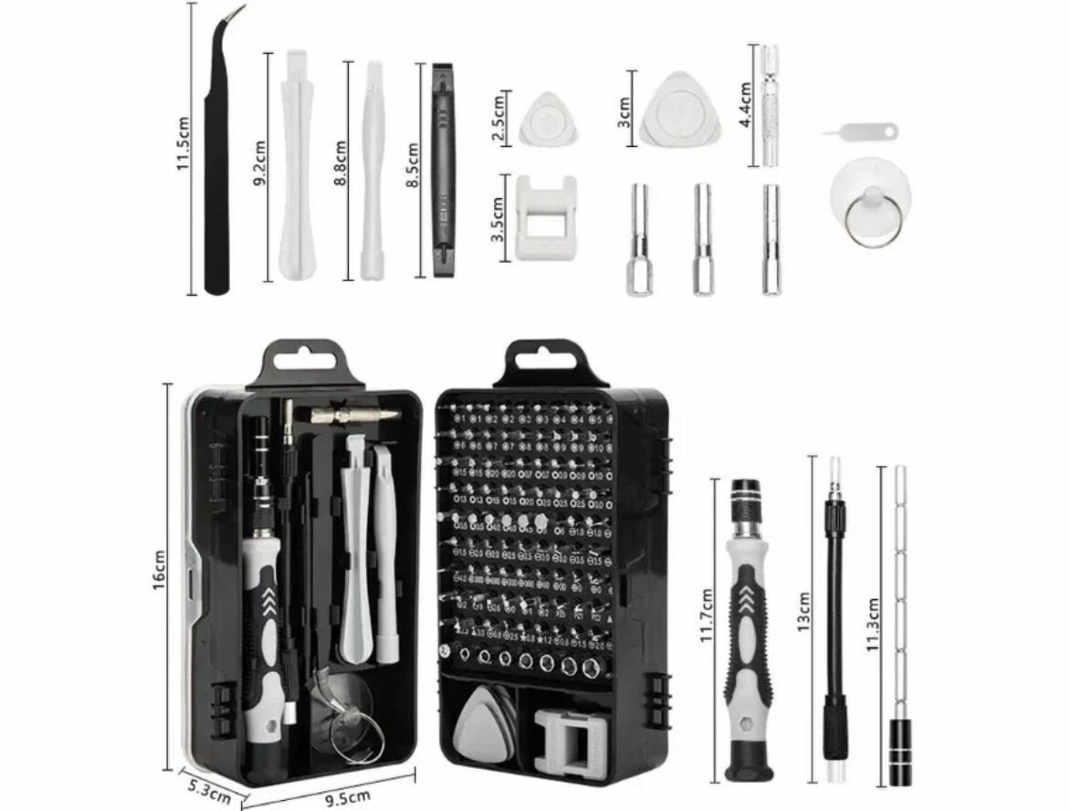 Набор инструментов, отвертки для точных работ 115в1