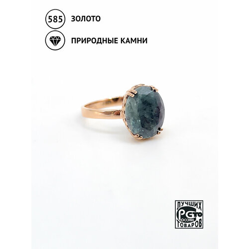 Перстень Кристалл Мечты, красное золото, 585 проба, александрит, размер 17.5
