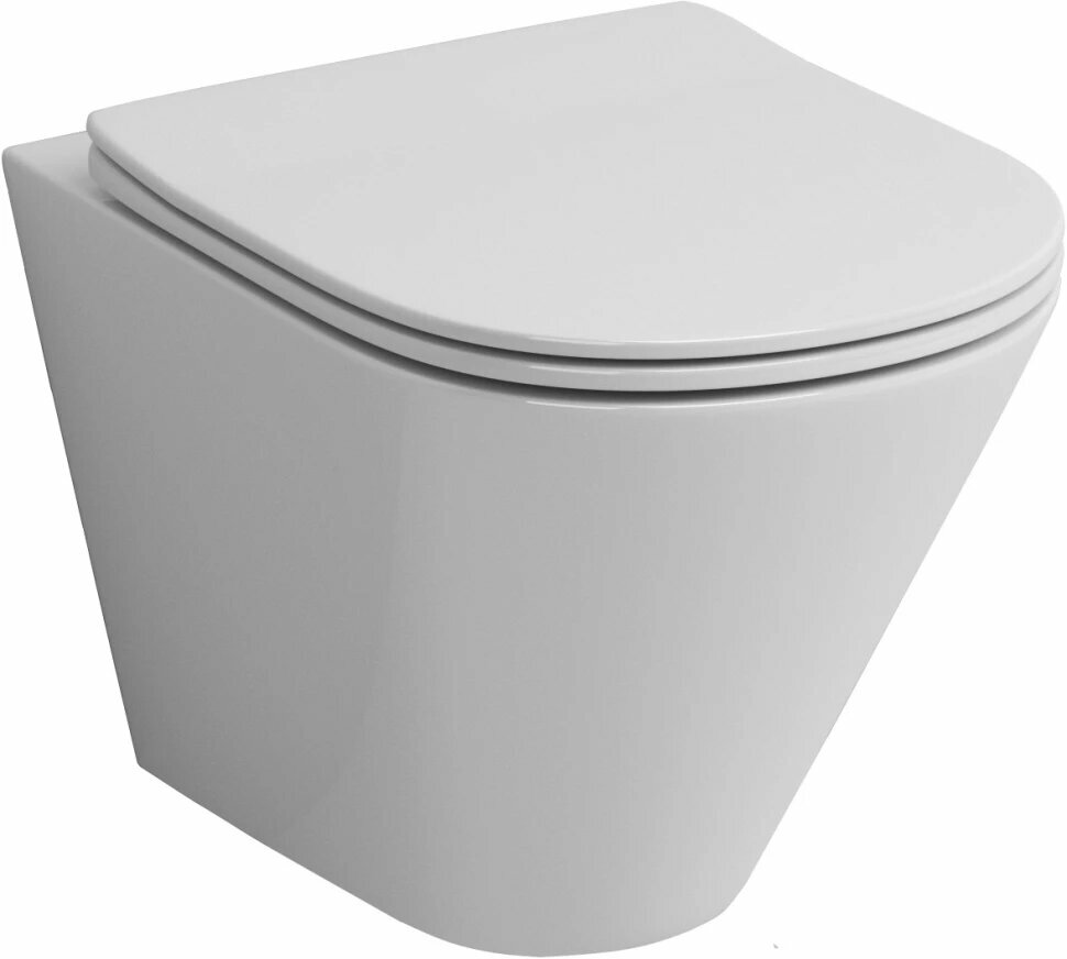 Унитаз подвесной Grossman GR-4477S безободковый с сиденьем микролифт белый