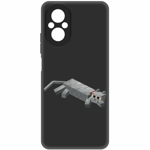 Чехол-накладка Krutoff Soft Case Minecraft-Кошка для Realme C67 черный чехол накладка krutoff soft case minecraft кошка для realme c53 черный