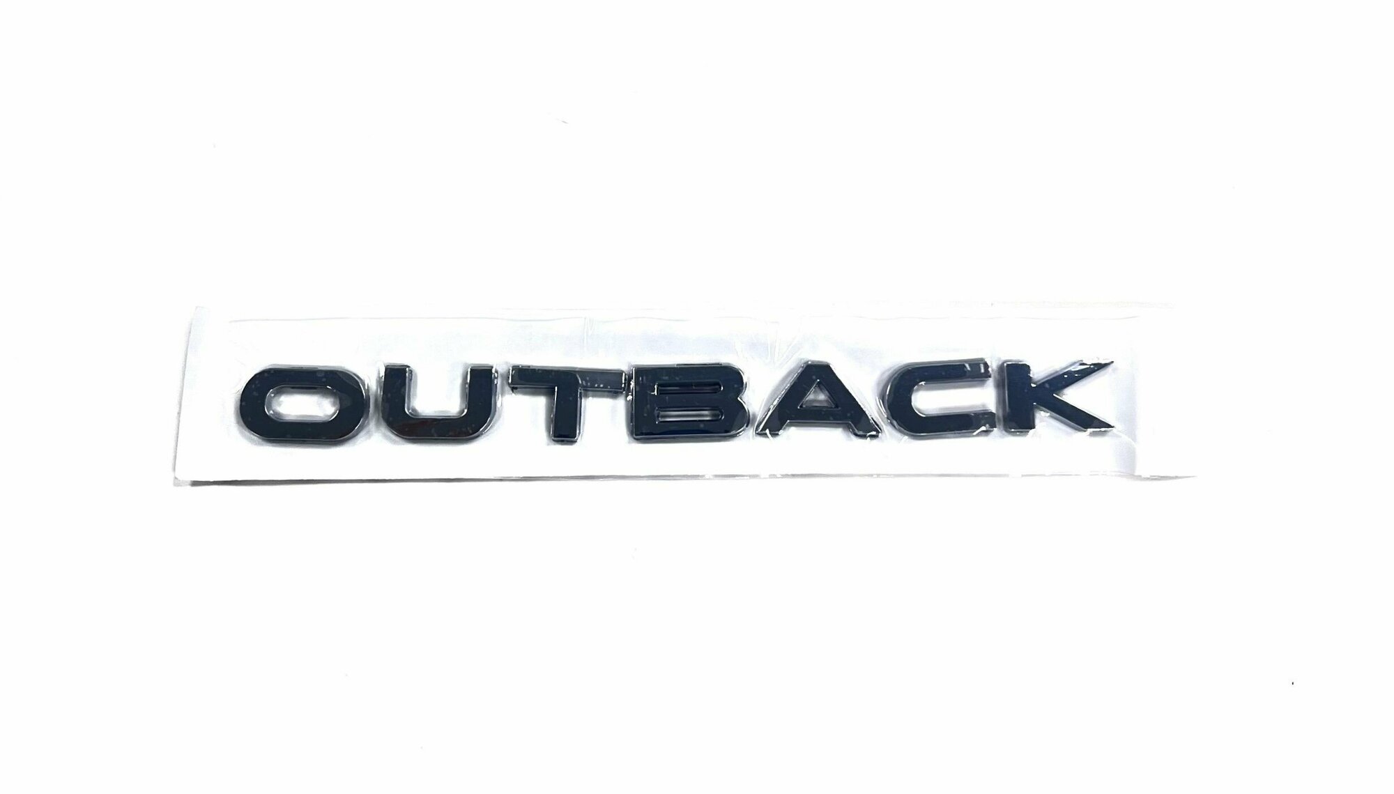 Шильдик "OUTBACK" на багажник авто Subaru Outback хром (длина 19см). Субару Аутбек