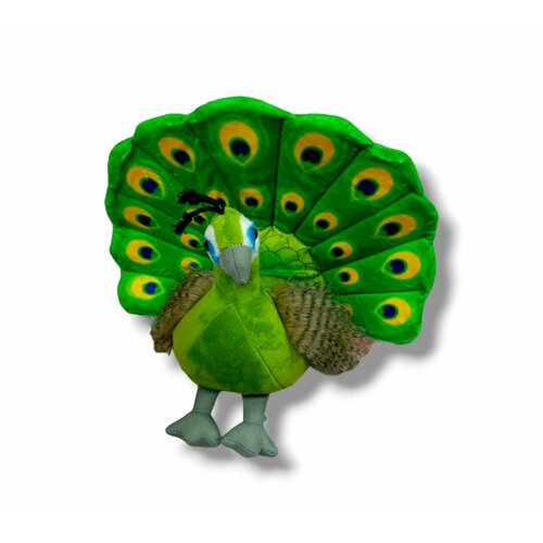 Мягкая игрушка Павлин 25 см зеленый павлин декоративный james arts зеленый 48х13х44 см