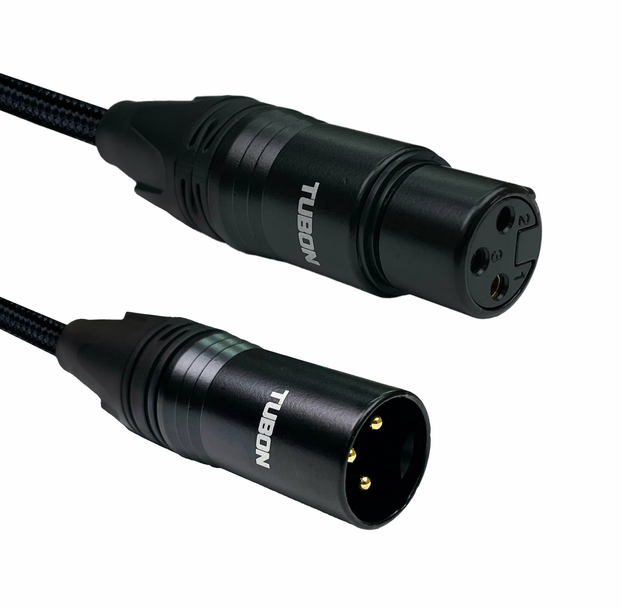 Кабель TUBON Микрофонный межблочный XLR (M) Male - XLR (F) Female OD6.0 Тканевая оплетка X002 1.5м