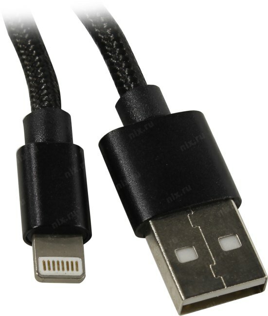 Кабель Jet.A USB - Lightning (JA-DC44), 1 м, 1 шт., черный - фото №7