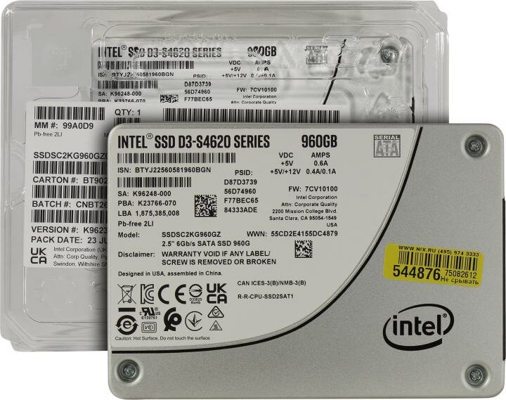 SSD накопитель Intel D3-S4620 SSDSC2KG960GZ01 960ГБ, 2.5", SATA III [ssdsc2kg960gz0199a0d9] - фото №15