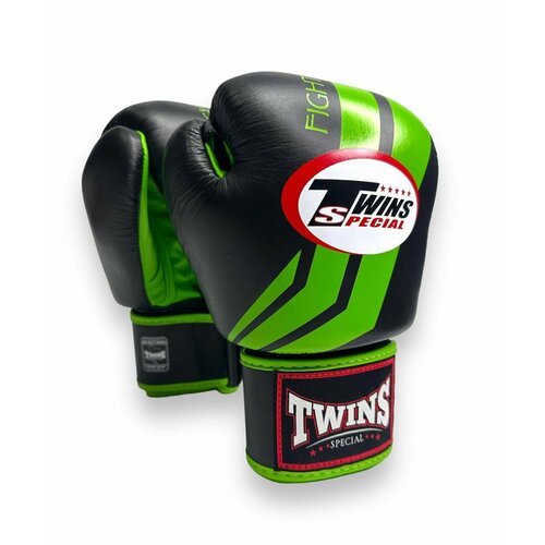 Боксерские перчатки Twins FBGVL3-43 салатово чёрные 12 унций