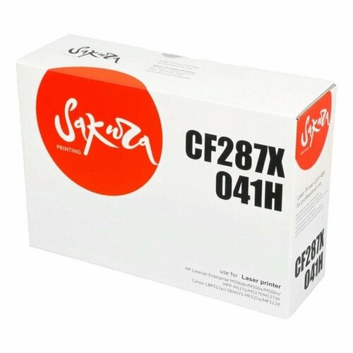 Картридж SAKURA CF287X/041H для HP и Canon, черный, 20000 к. (SACF287X/041H) тонер для hp cf287x canon 041h 780 гр grafit