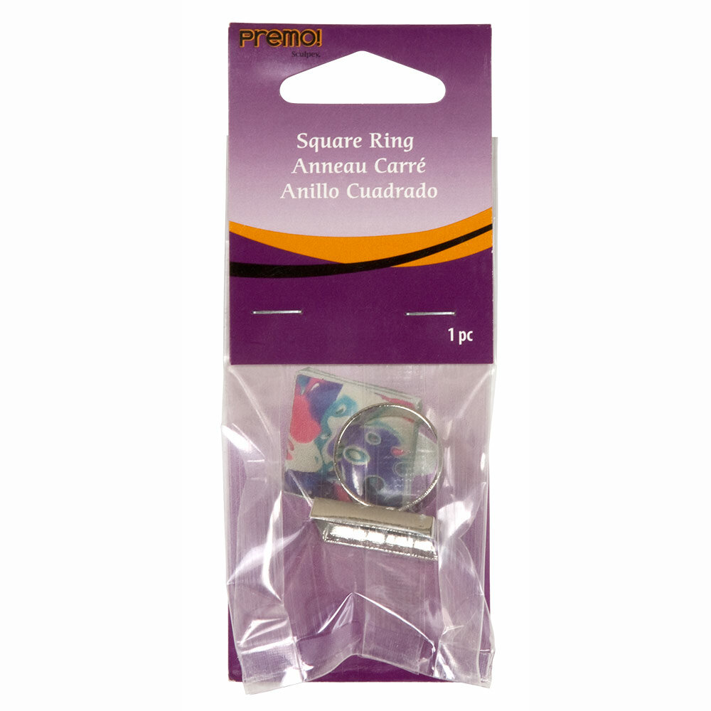 Металлическая заготовка для изготовления кольца "Квадрат" от "Sculpey"