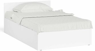 Кровать Мори 1200 цвет белый, ШхГхВ 123,5х203,5х70 см, сп.м. 1200х2000 мм, без матраса, основание есть