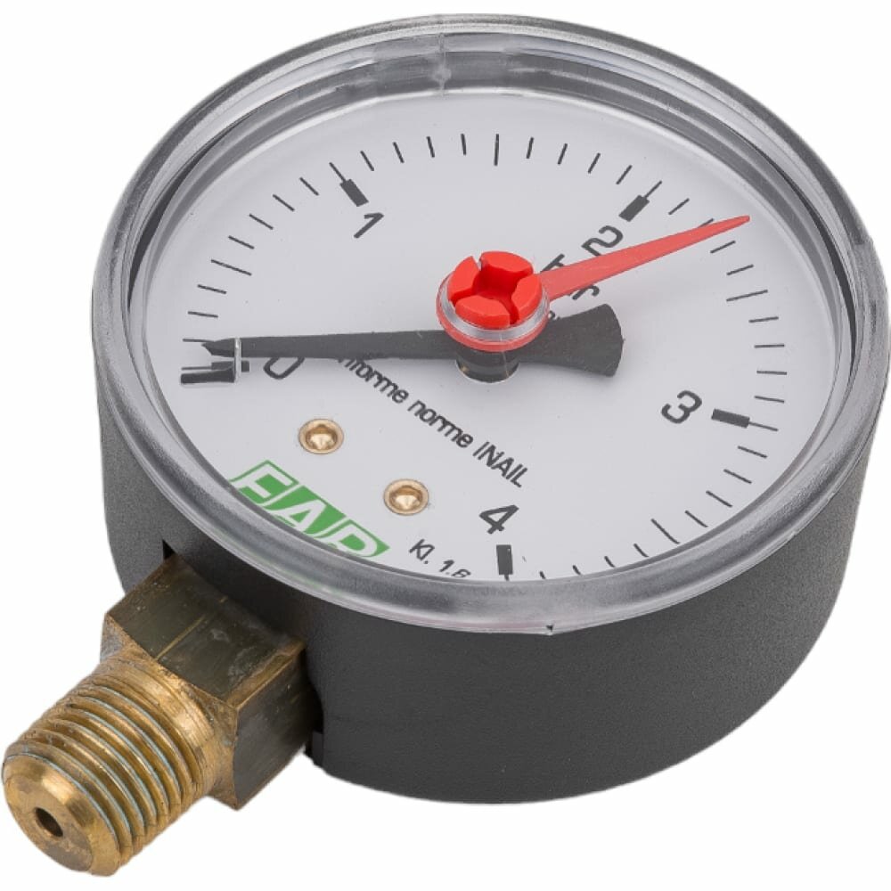 фото Манометр FAR 1/4" (радиальное соед.) , 0-4 бар, - 20-80 °C, O 63 мм, FA 2500 R04