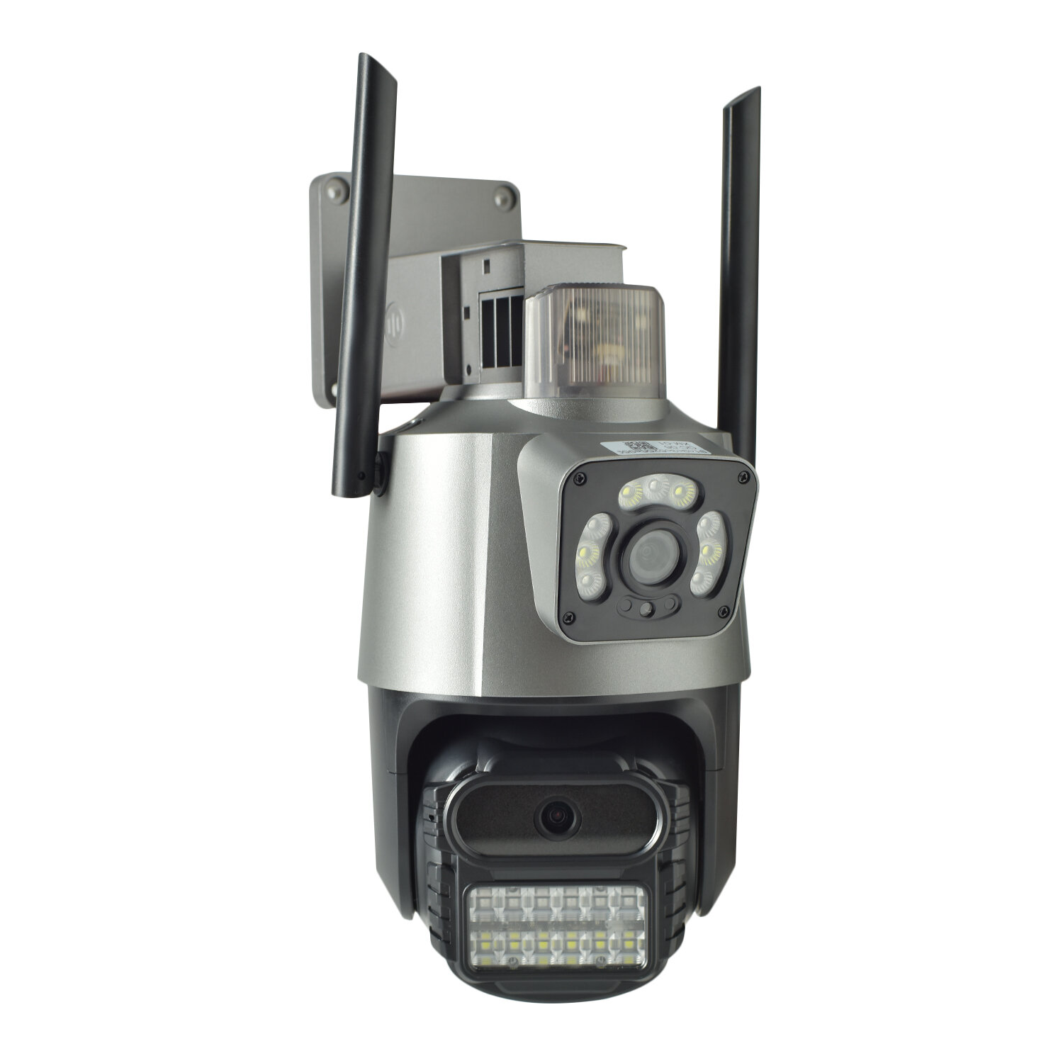 Wifi Наружная Камера Видеонаблюдения 4 МP Двойной объектив Защита Безопасности Сирена IP66 Приложение ICSee
