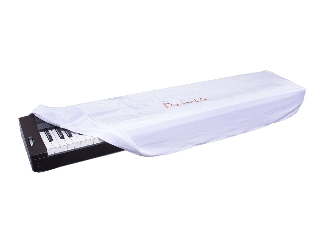 Накидка бархатная UNIQKEYS для цифрового фортепиано Casio Privia (белая)