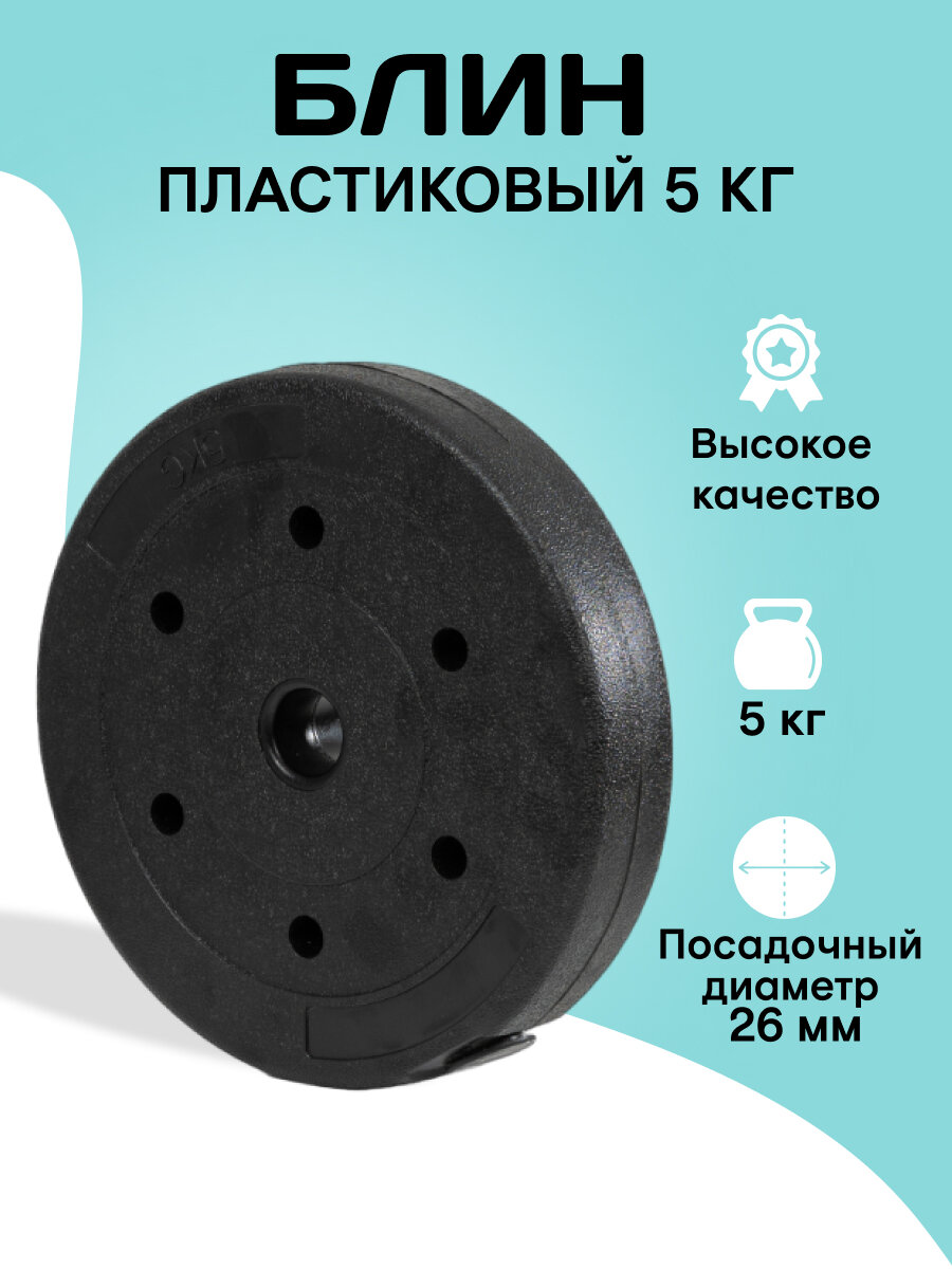 фото Диск пластиковый/цемент чёрный (d 26 мм.) 5 кг.