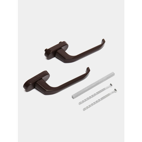 Ручка двухсторонняя для пластиковых окон и дверей коричневая 1399₽