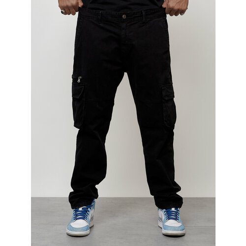 Джинсы карго MTFORCE, размер W37/L32, черный джинсы зауженные размер w37 l32 хаки