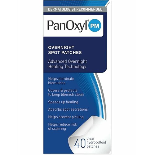 PanOxyl, Точечные пластыри от акне и прыщей, гидроколлоидные, 40 шт.