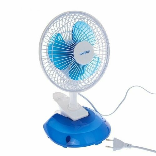 Вентилятор настольный-прищепка ENERGY 0601 диаметр 20 см 15 Вт белый 131100₽
