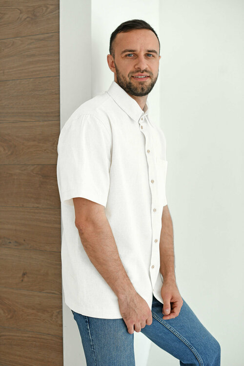 Рубашка Оптима Трикотаж, размер 54, белый