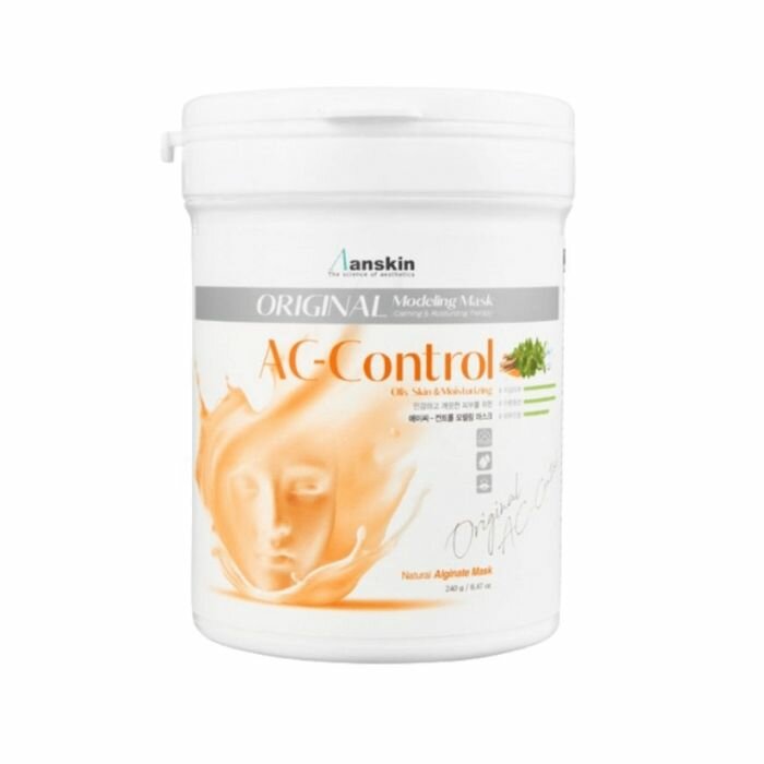 ANSKIN Альгинатная маска для проблемной кожи, банка 700мл/240 г Modeling Mask AC-Control Trouble Skin & Moisture Refill