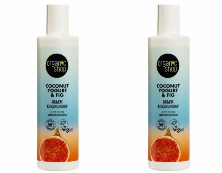 фото Organic Shop Кондиционер Coconut yogurt Укрепляющий для ослабленных и тонких волос