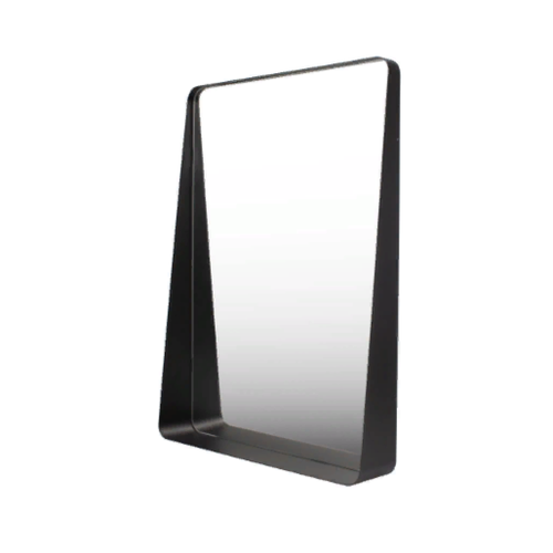 Зеркало для ванной Март Ferro с полкой 50x69.2 см цвет чёрный