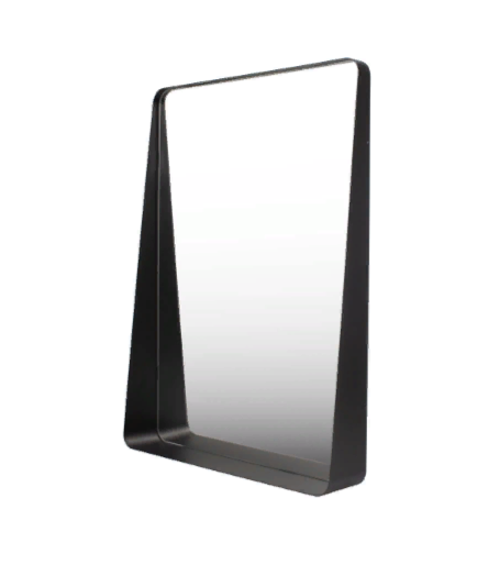 фото Зеркало для ванной Март Ferro с полкой 50x69.2 см цвет чёрный