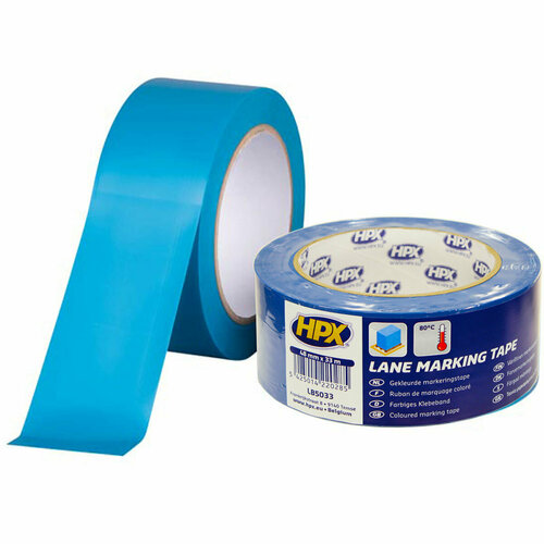 Лента для маркировки пола HPX LB5033 Lane Marking Tape, самоклеющаяся, 48 мм x 33 м синяя