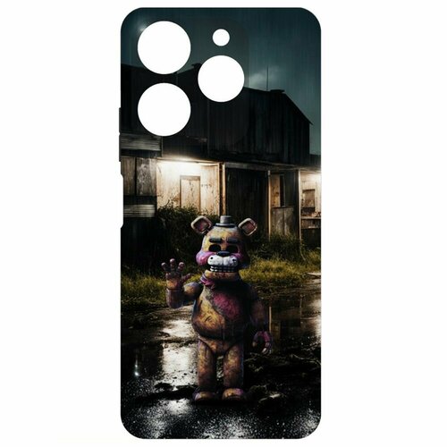 Чехол-накладка Krutoff Soft Case фнаф (FNAF) - Фредди под дождем для TECNO Spark 10 Pro черный чехол накладка krutoff soft case фнаф fnaf кошмарный фредди для tecno camon 20 pro черный