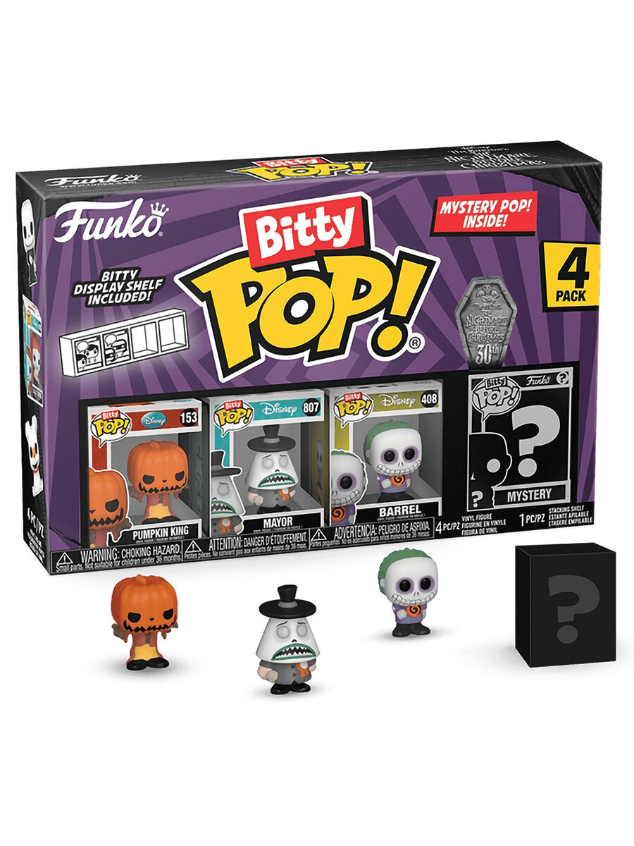 Фигурка Funko Bitty POP! Disney TNBC S2 Pumpkin Jack+Mayor+Barrel+Mystery (1 of 4) 4PK 73020