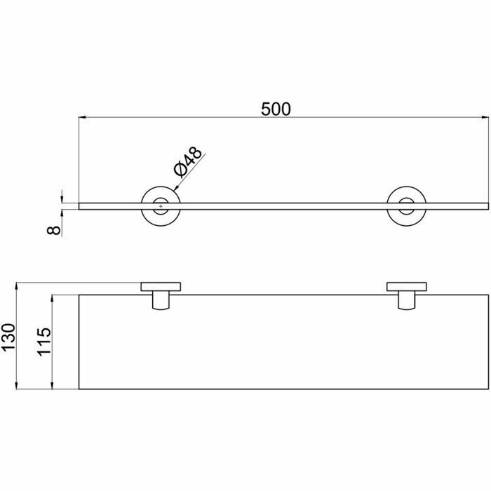 Полка Allen Brau Priority 6.31013-31 50 см, черная