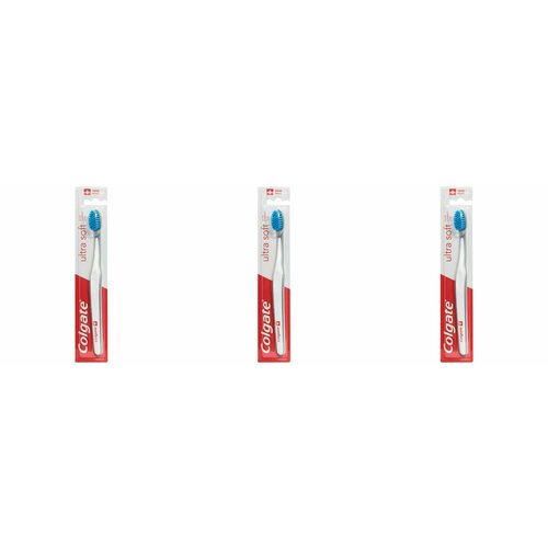 Colgate Зубная щетка Ultra Soft, для эффективной чистки зубов, ультрамягкая, 3 шт colgate зубная щетка ultra soft для эффективной чистки зубов ультрамягкая 1 шт