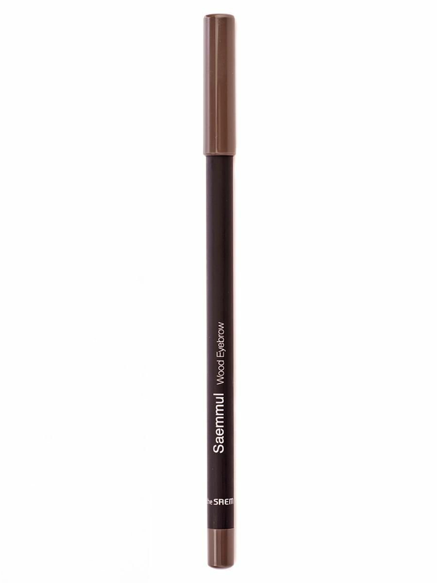 Карандаш для бровей 02, 0.2 гр, Saemmul wood eyebrow 02 gray brown, THE SAEM