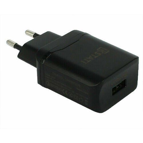 1USB Kstati QC01 Quick Charge 3.0 - сетевое зарядное устройство, чёрный сзу 1usb kstati qc10 quick charge 3 0 2a белыйrecommended