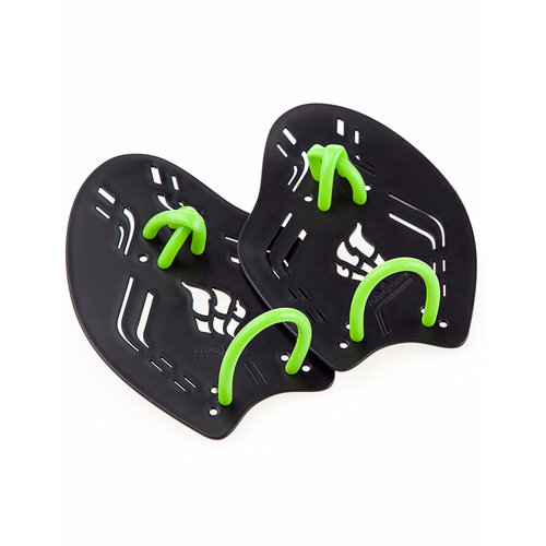 Лопатки для плавания MAD WAVE Trainer Paddles Extreme, black/green черный, размер S