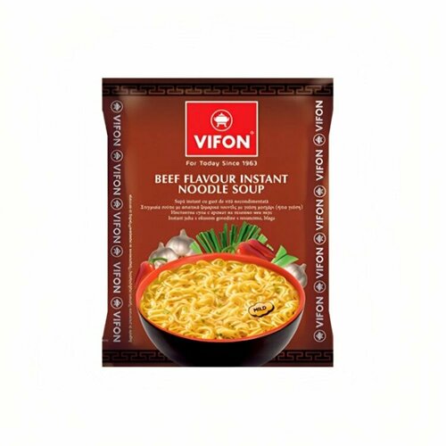 фото Vifon лапша быстрого приготовления пшеничная со вкусом говядины, 60 гр