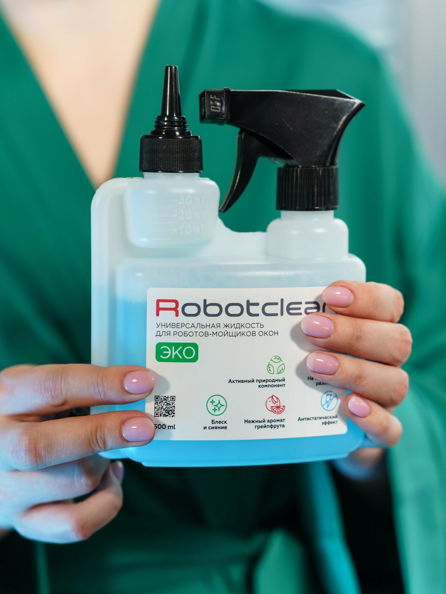 Универсальная жидкость Robotclean для роботов-мойщиков окон - фотография № 4