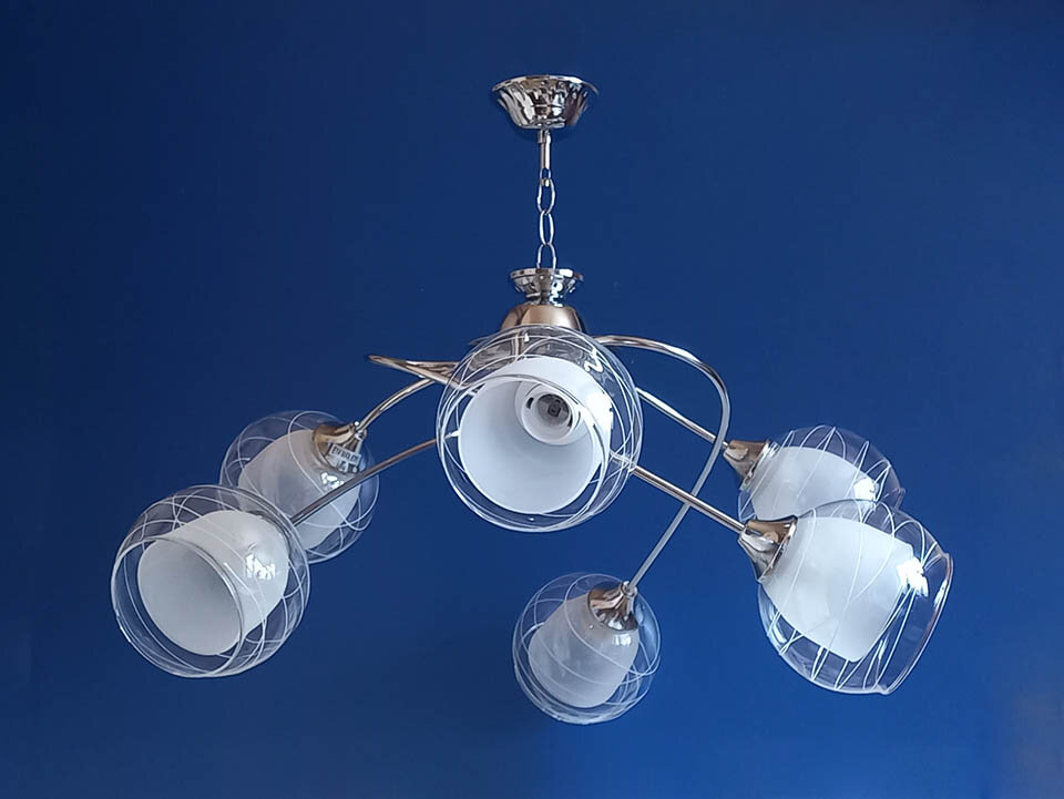 фото Люстра подвесная LS 641/6 цвет хром