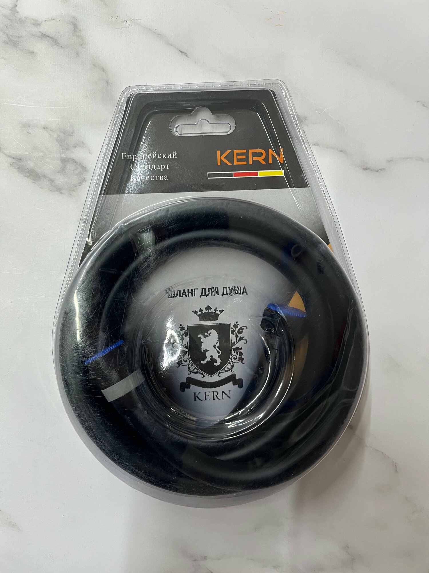 Душевой шланг Kern 971115 black 1.5м металл