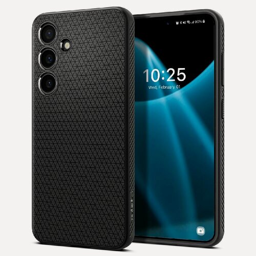 Изображение товара Чехол Spigen на Samsung Galaxy S24 (ACS07347) Liquid Air / Спиген чехол для Галакси С24 накладка, противоударный, с защитой камеры, черный