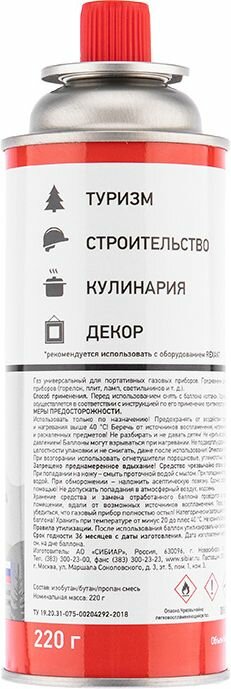 Газовый баллон всесезонный 220 грамм REXANT