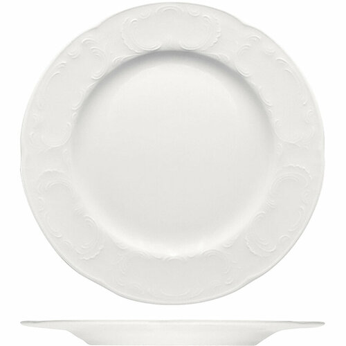 Набор из 6 мелких тарелок "Mozart" круглая, 25х25х2 см, белый, фарфор, Bauscher, 57 1825