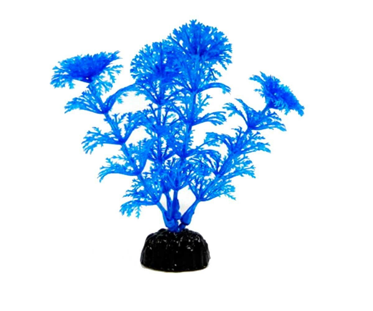 Растение для аквариума Barbus "Кабомба", пластиковое, цвет: синий, высота 10 см