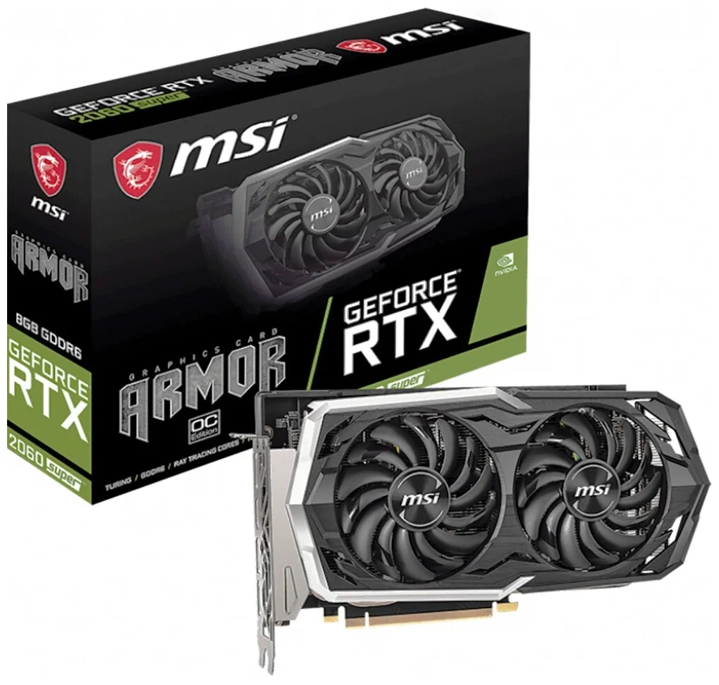 Видеокарта MSI GeForce RTX 2060 SUPER ARMOR OC 8GB