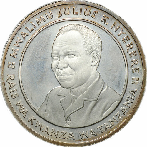 Монета 20 шиллингов 1981 20 лет Независимости серебро PROOF Танзания